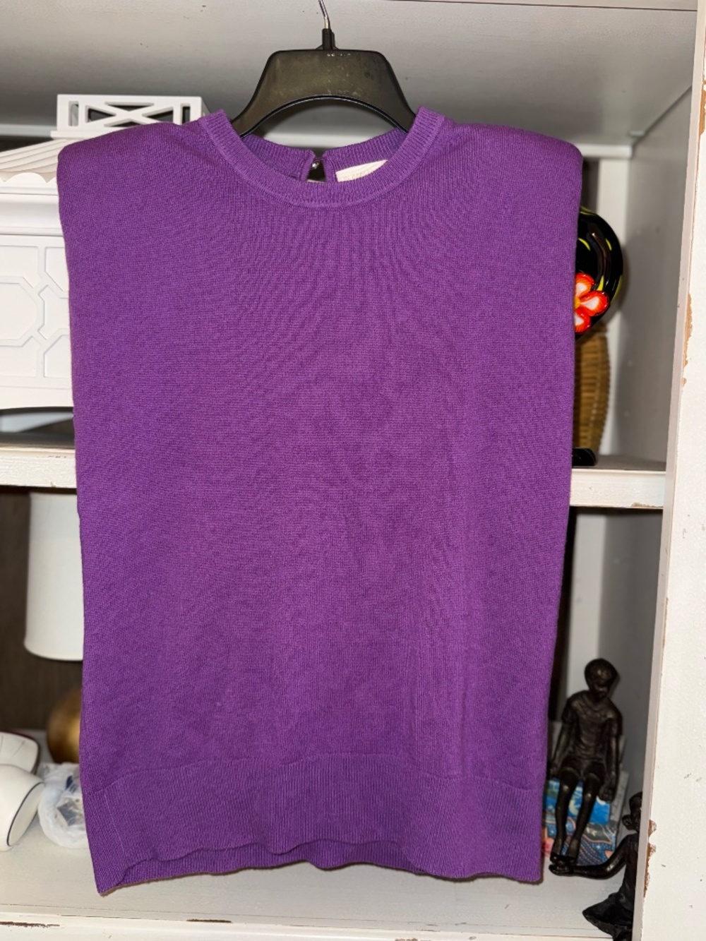 Ronny Kobo Xs purple sleeveless purple Jaitlin cashmere blend sweater charisma - Picture 4 of 7
